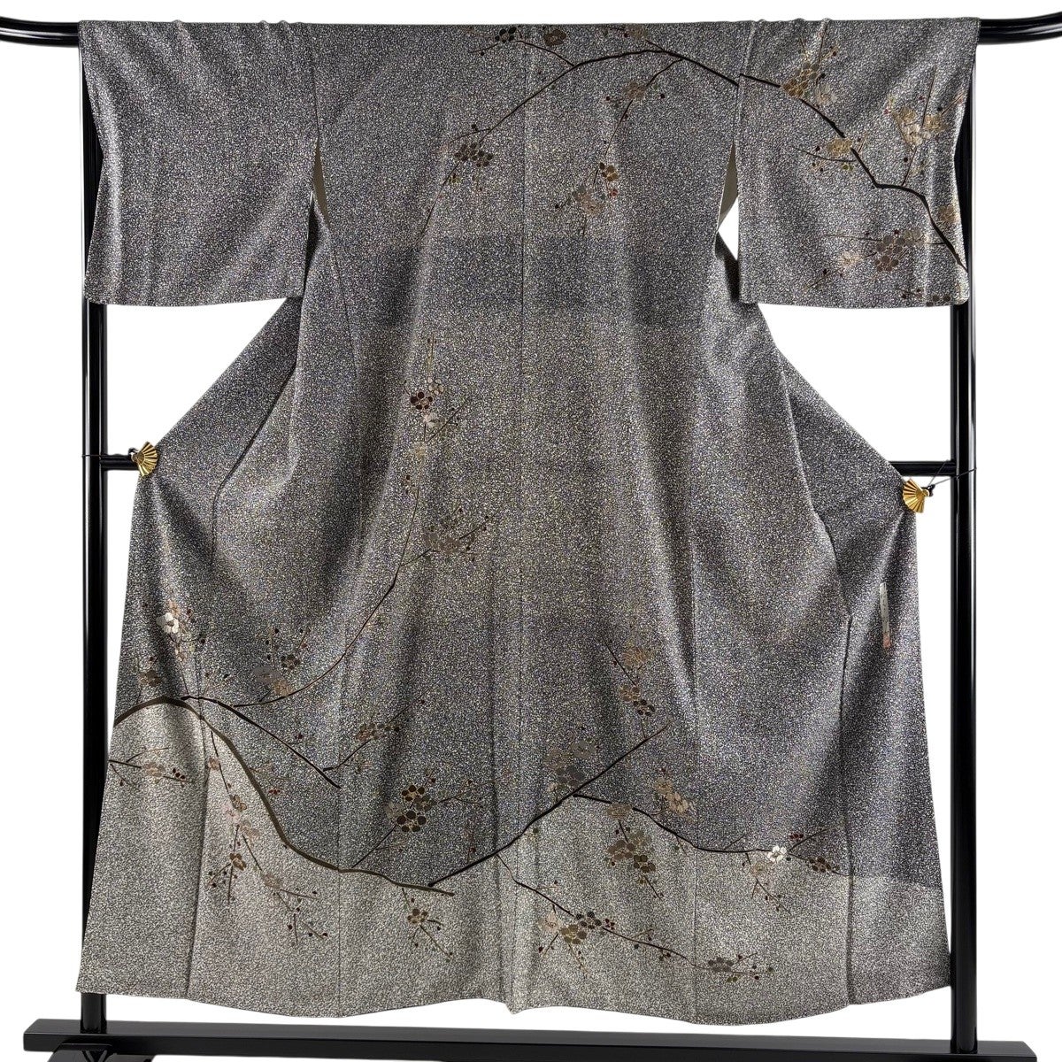 美品】 訪問着 身丈152.5cm 裄丈67cm M 袷 川村久太郎 落款あり 枝梅