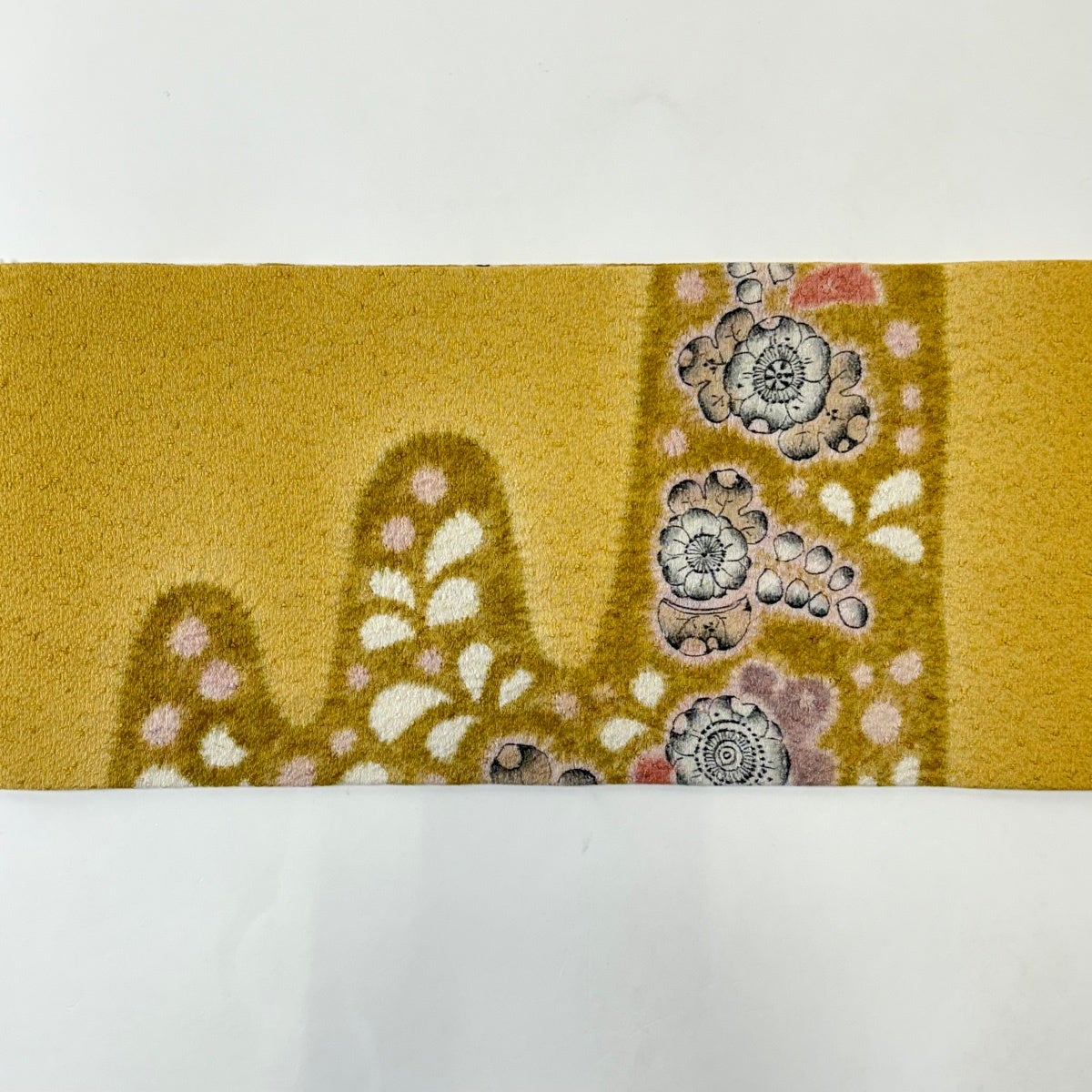 美品】 名古屋帯 名品 落款あり 辻が花 黄土色 正絹｜中古・古着
