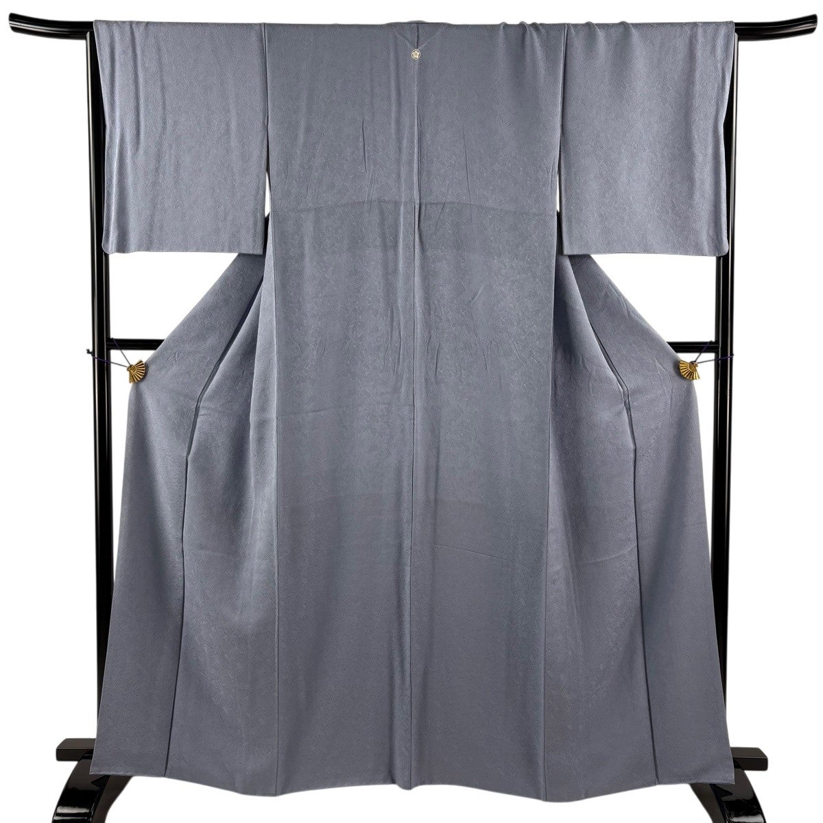 色無地 身丈174.5cm 裄丈70cm L 単衣 地紋 薄緑 正絹 秀品｜中古・古着
