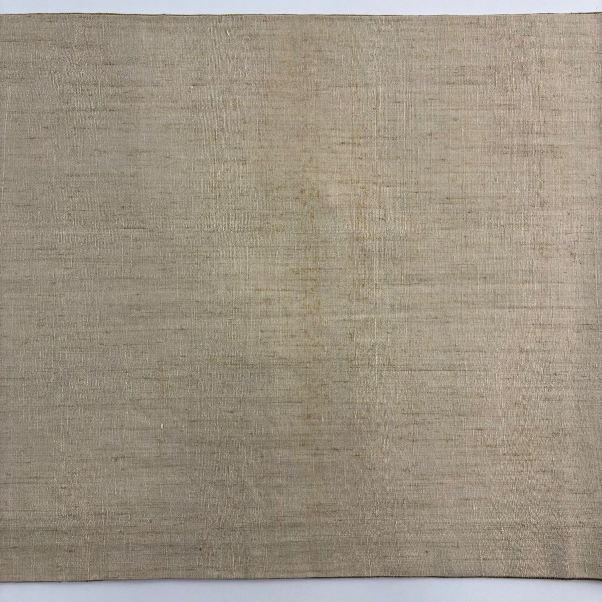 袋名古屋帯 秀品 紬地 幾何学 絞り 茶緑色 正絹｜中古・古着