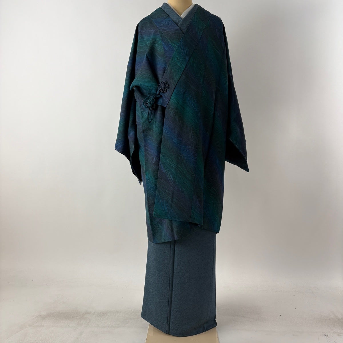 美品】 道中着 身丈101.5cm 裄丈68.5cm L 和装コート 着物衿 やまと
