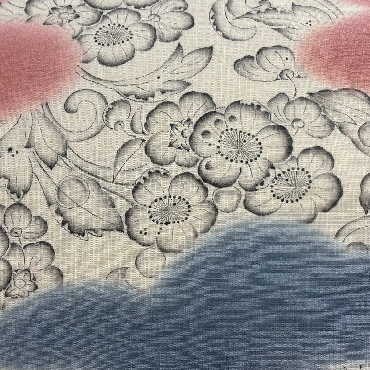 美品】 名古屋帯 逸品 大脇一心 落款あり 辻が花 霞 青灰色 正絹｜中古