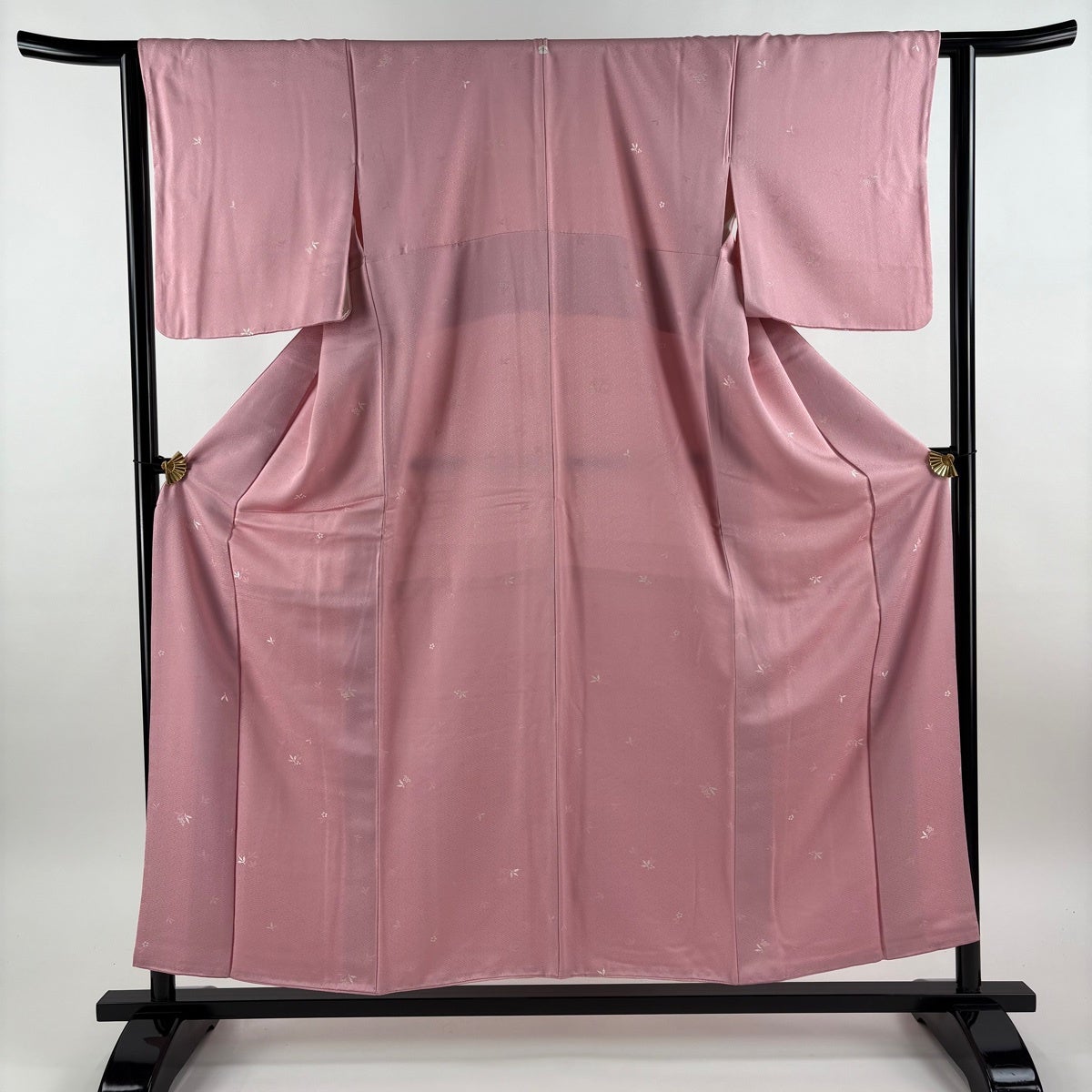 小紋 身丈156cm 裄丈62cm 化繊 秀品 【中古】 美品 小紋 身丈156cm 裄丈62cm S 袷 幾何学模様 総絞り 黒 正絹 秀品