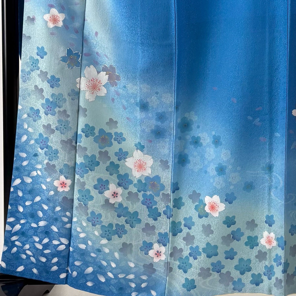 振袖 身丈161cm 裄丈67cm M 袷 袋帯フルセット 桜 桜の花びら 銀通し