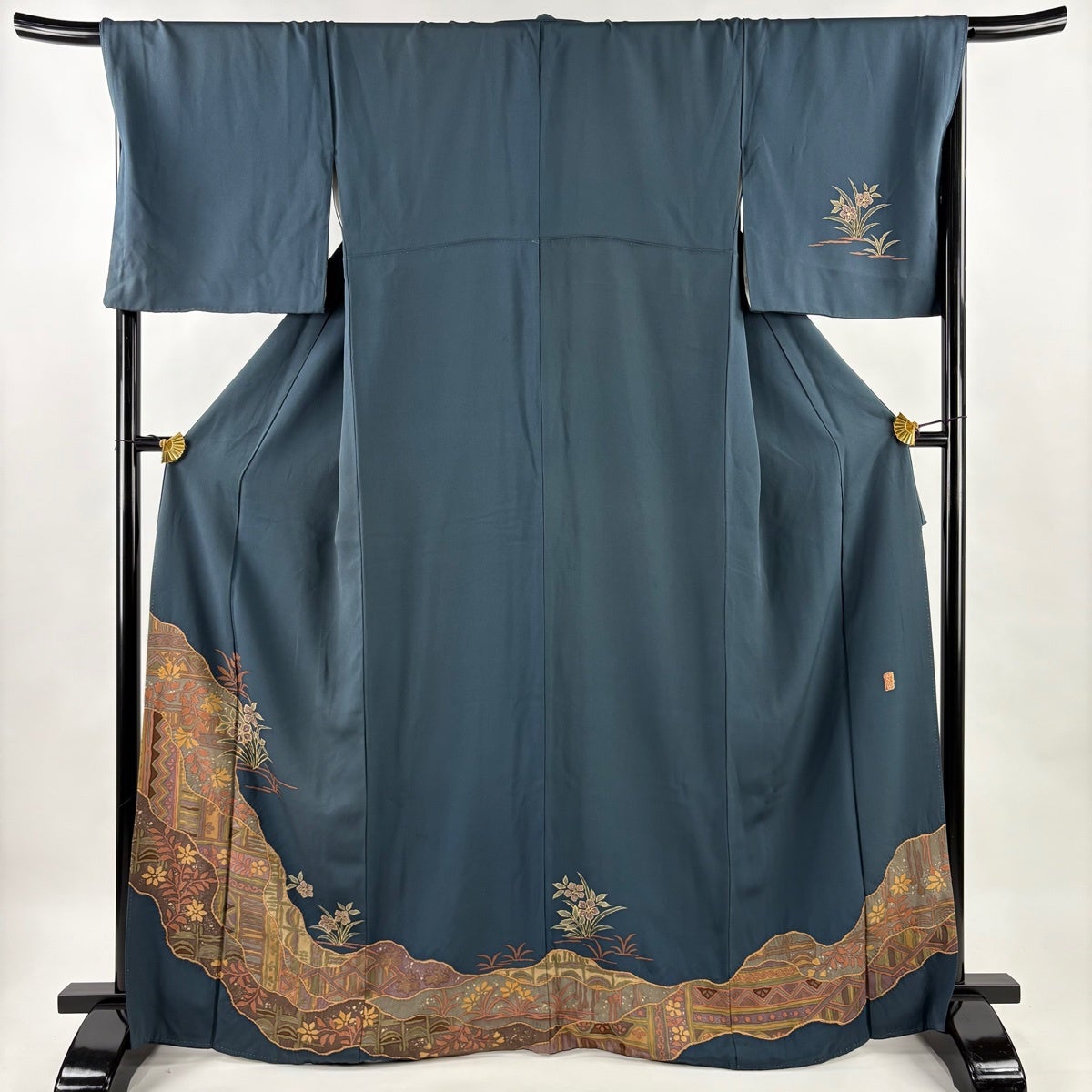付下げ 身丈160.5cm 裄丈67.5cm L 袷 翠山工房 やまと 落款あり 辻が花 付下げ 身丈160.5cm 裄丈67.5cm L 袷 翠山工房 やまと 落款あり 辻が花