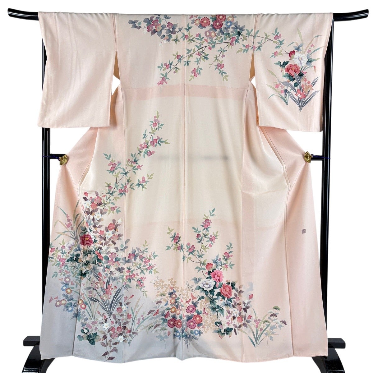 美品】 訪問着 身丈163.5cm 裄丈68cm L 袷 辻が花 金通し ぼかし