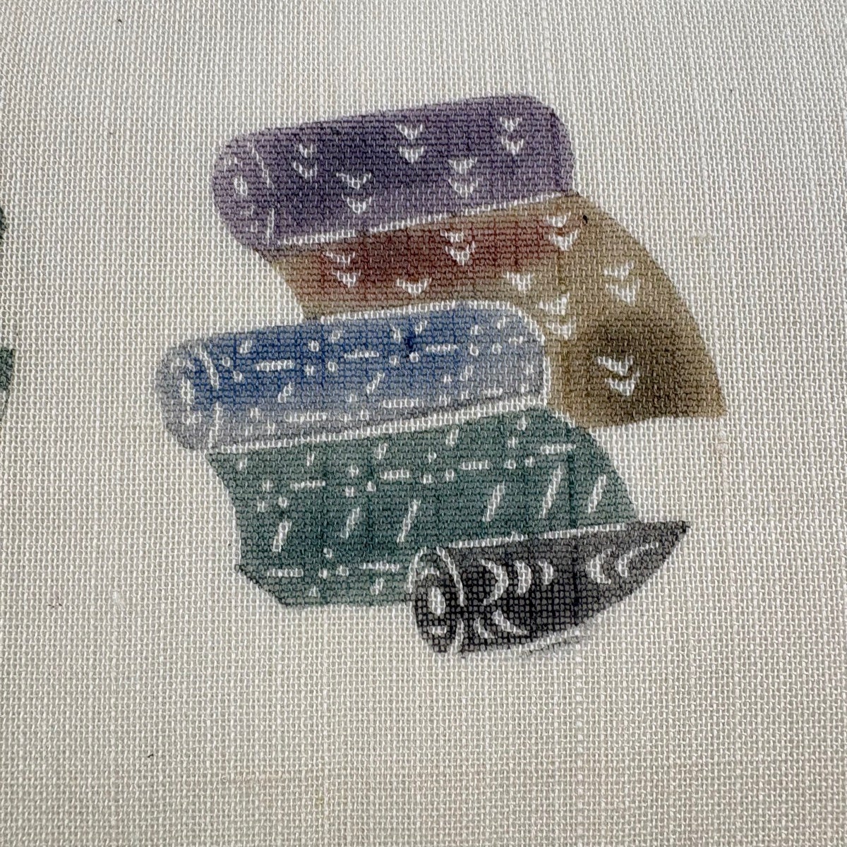 名古屋帯 名品 落款あり 夏帯 糸巻き 幾何学模様 クリーム 正絹｜中古