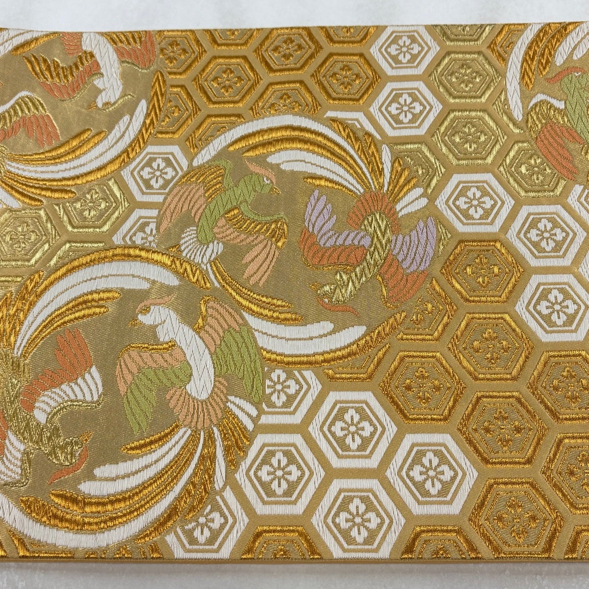 在庫一掃】 袋帯 名品 落款あり 本家加納 高砂 関西仕立て 鳳凰 亀甲