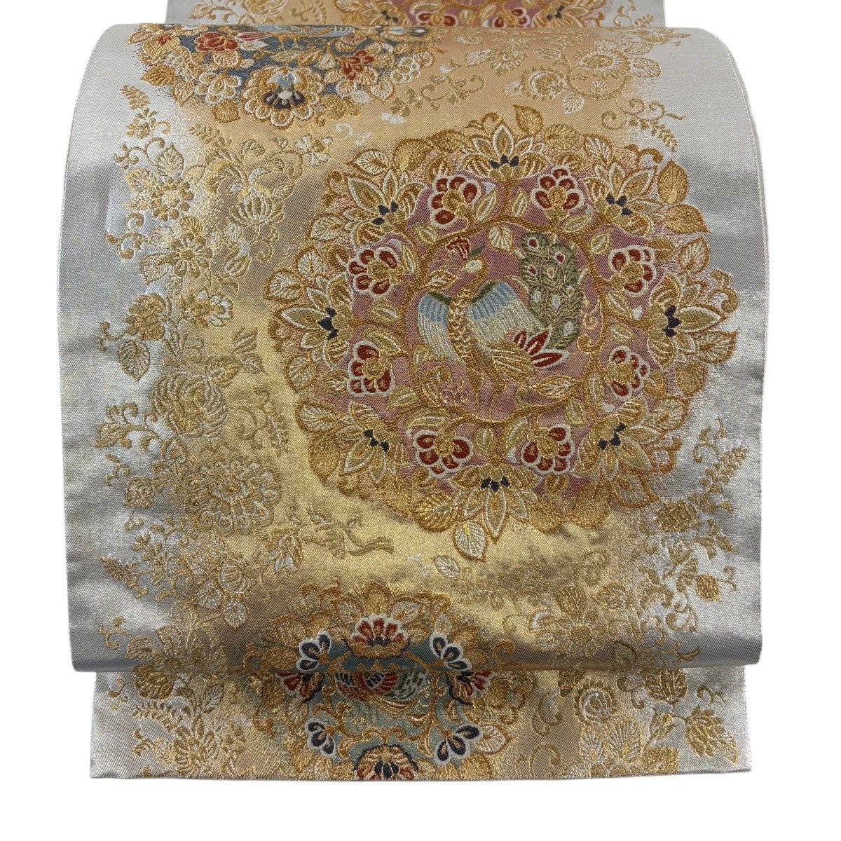 袋帯 秀品 華文 花鳥 金糸 箔 金色 六通 正絹｜中古・古着・リサイクル