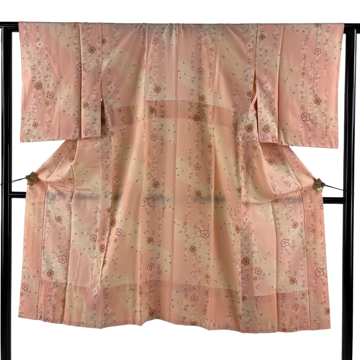 長襦袢 身丈132cm 裄丈68.5cm L やまと 幾何学 黄土色 正絹 秀品｜中古