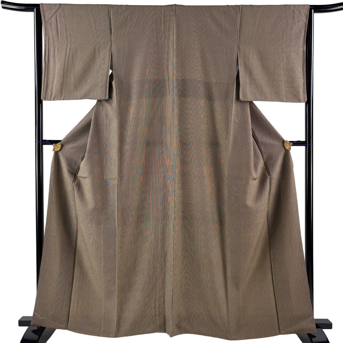 美品】 小紋 身丈163cm 裄丈64cm M 袷 茶色 正絹 秀品｜中古・古着