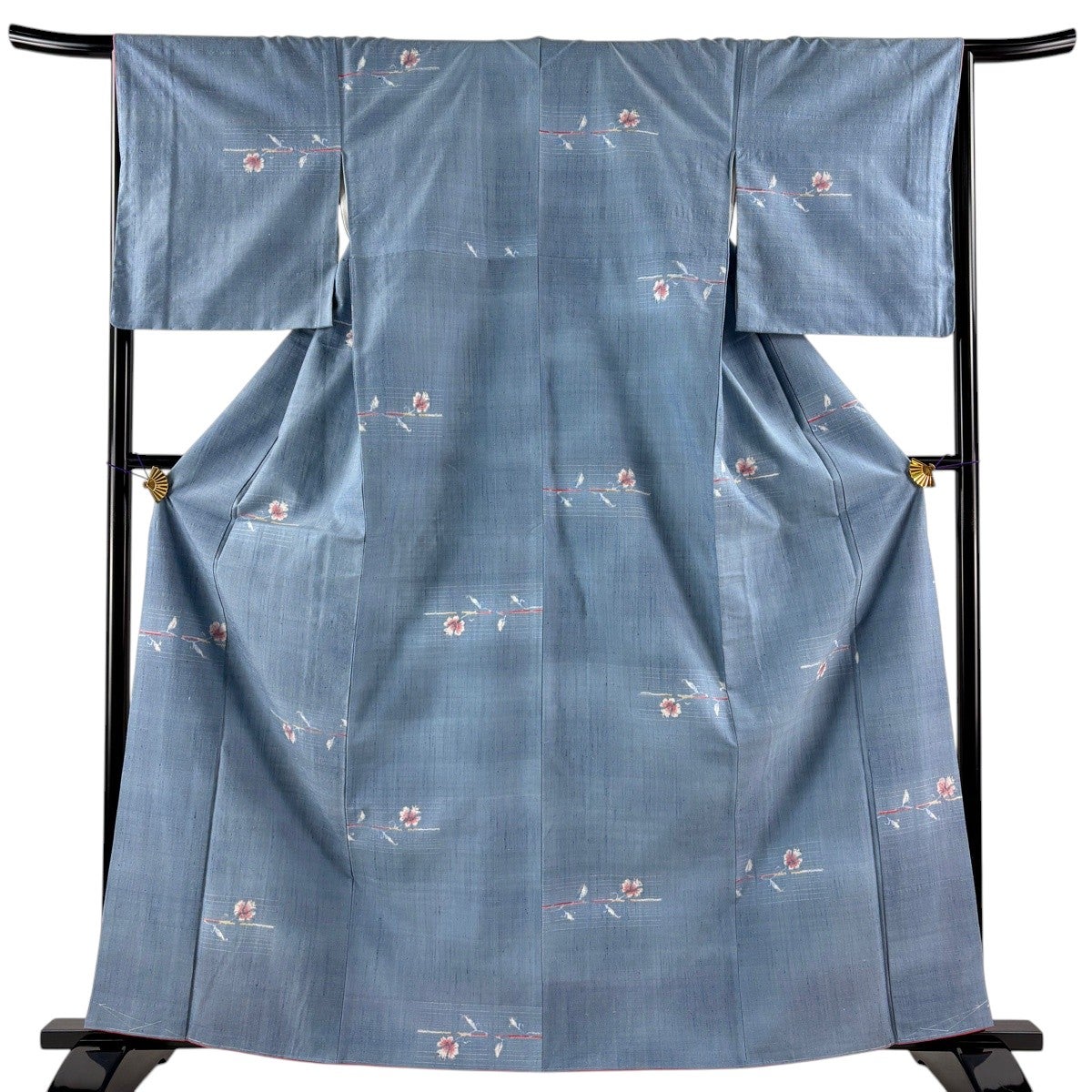 反物 逸品 紬 小千谷縮 紺色 麻｜中古・古着・リサイクル着物通販