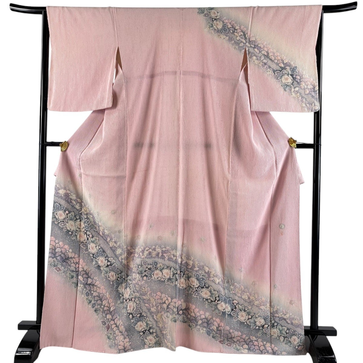 付下げ 身丈160cm 裄丈70cm L 袷 翠山工房 やまと 落款あり 辻が花
