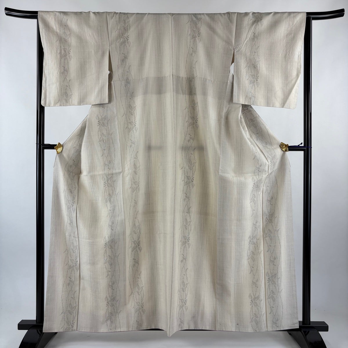 美品】 結城紬 身丈161cm 裄丈66.5cm M 袷 アンサンブル 奥順 はたおり