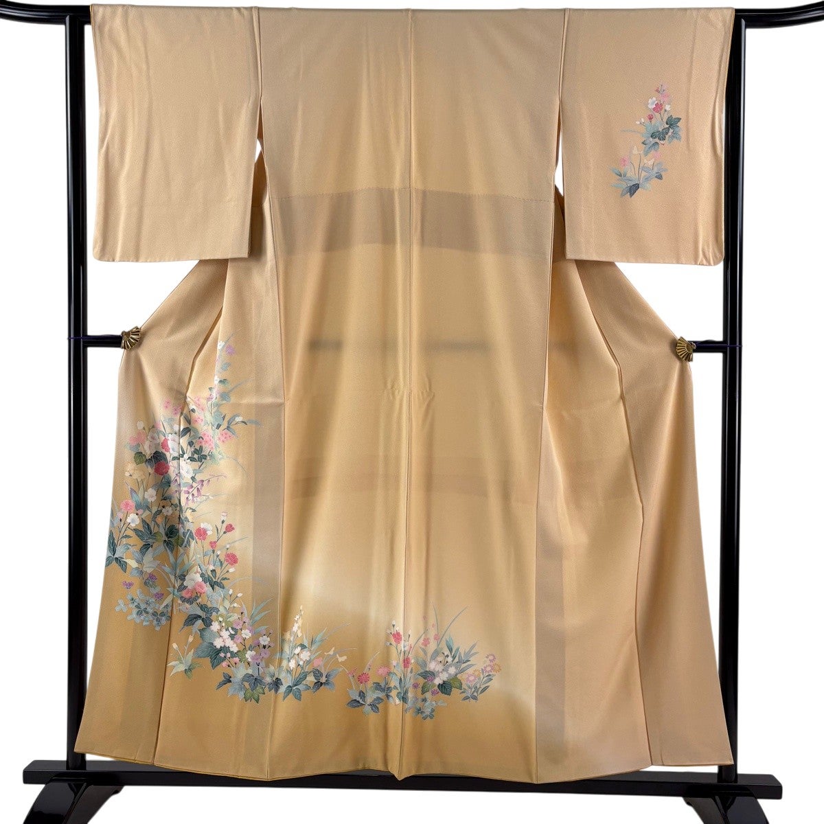 在庫一掃】 【美品】 付下げ 身丈157.5cm 裄丈63cm S 袷 牡丹 草花