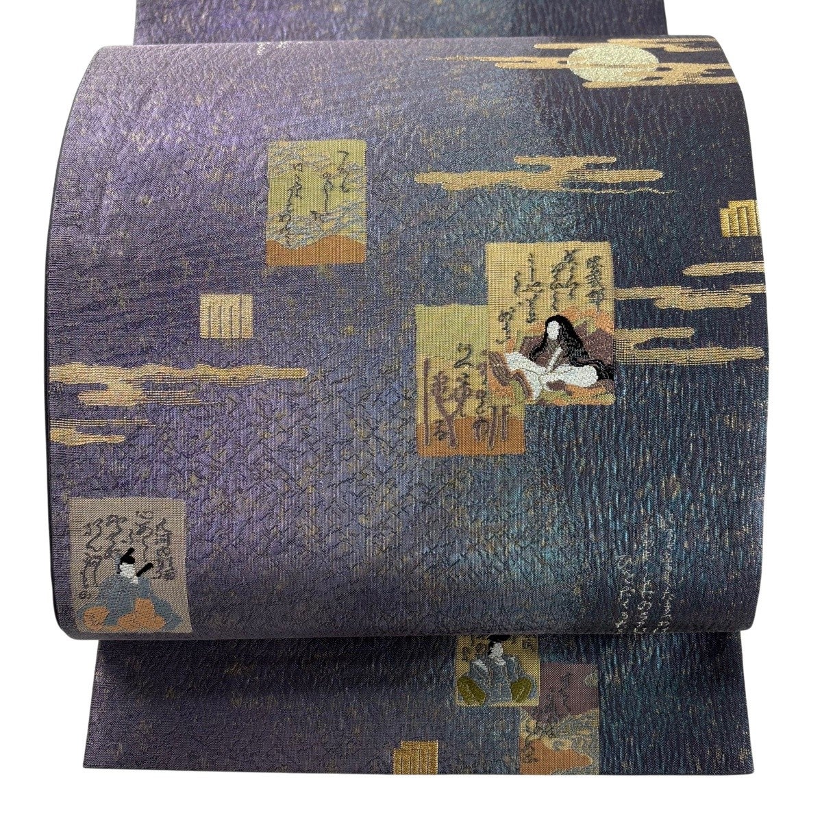 美品】 袋帯 秀品 鳥 枝葉 箔 金糸 金茶 お太鼓柄 正絹｜中古・古着