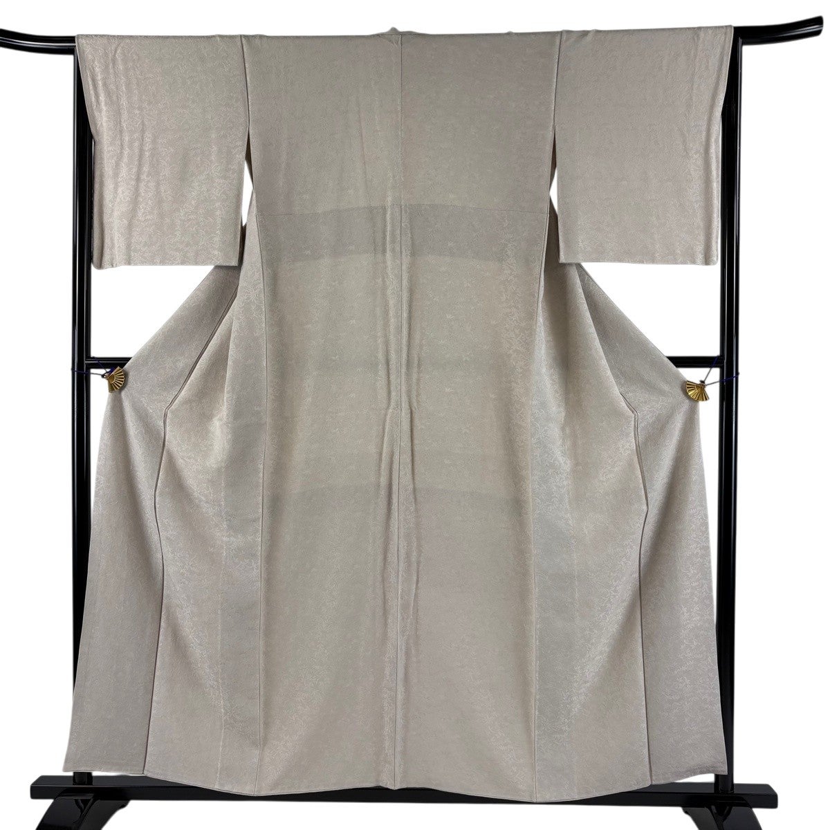 ★専用★未使用品 色無地 薄い灰紫 一つ紋 身丈157.5cm 裄丈63.5cm 美品】 色無地 身丈151.5cm 裄丈63cm S 袷 北出与三郎 落款あり 地紋