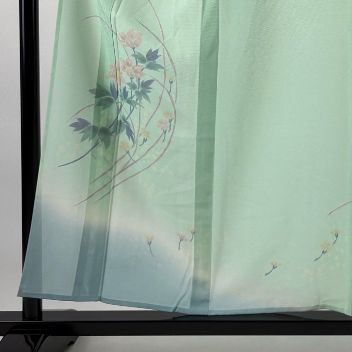 美品】 付下げ 身丈155.5cm 裄丈62.5cm S 薄物 絽 草花 ネコヤナギ