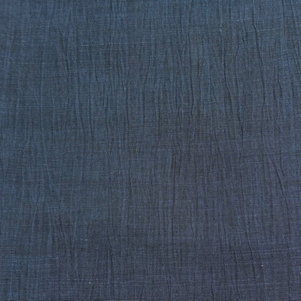 反物 逸品 紬 小千谷ちぢみ 紺色 麻｜中古・古着・リサイクル着物通販