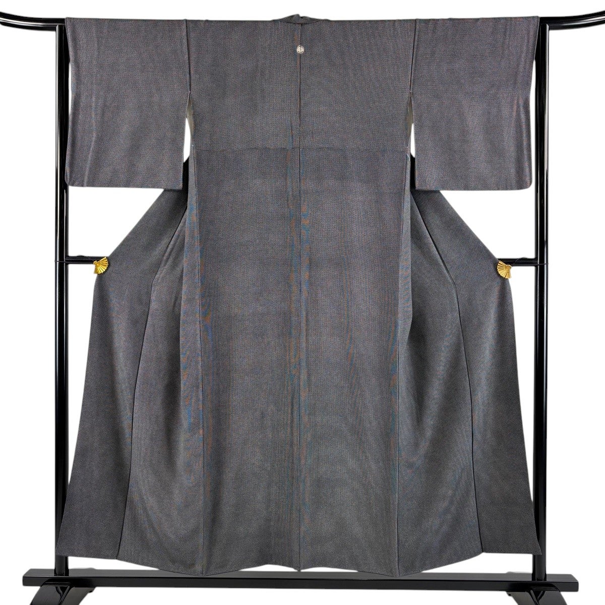 美品】 江戸小紋 身丈162.5cm 裄丈65cm M 袷 落款あり 角通し 黒灰