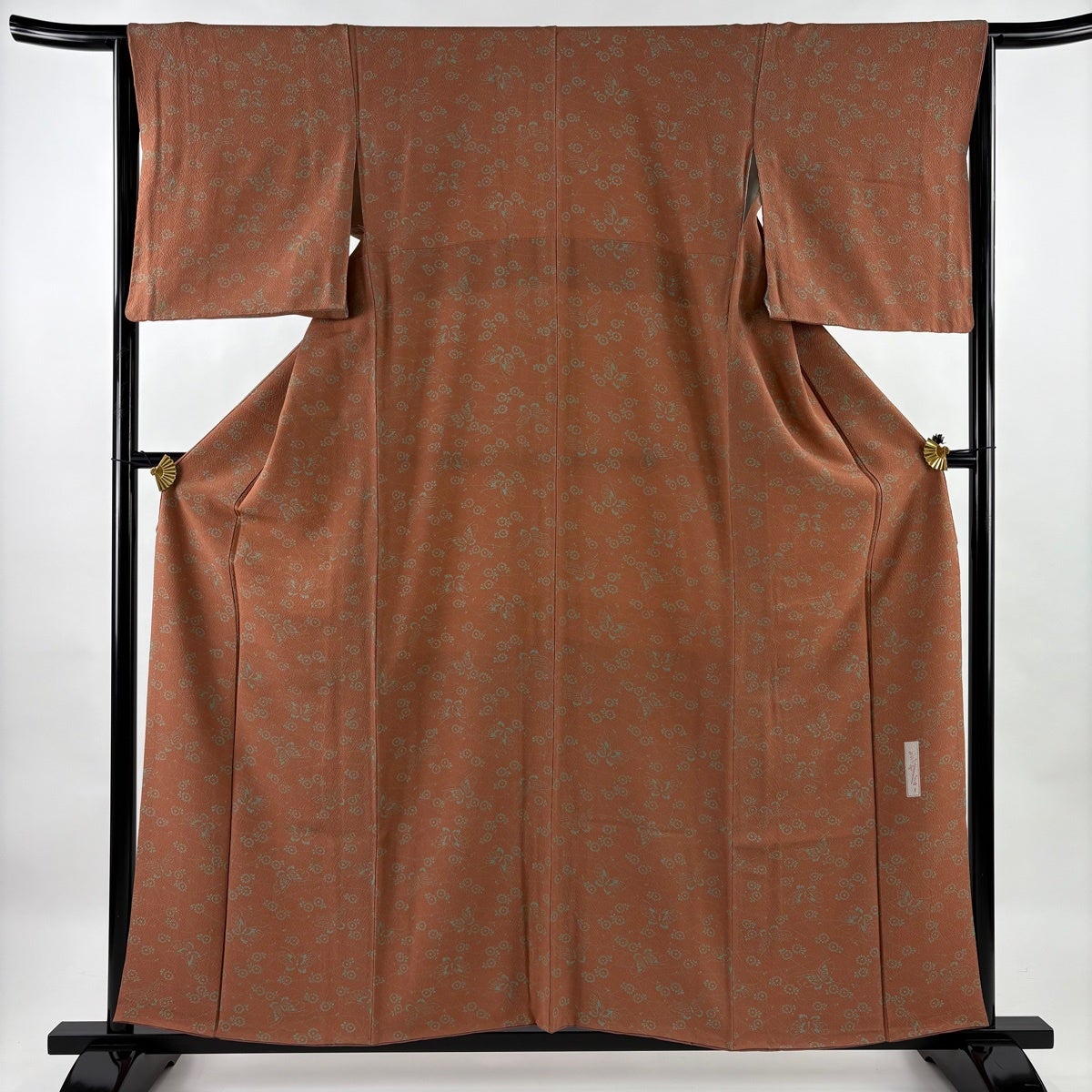 美品】 小紋 身丈157cm 裄丈63cm S 袷 辻村ジュサブロー バチ衿 落款 美品】 小紋 身丈157cm 裄丈63cm S 袷 辻村ジュサブロー バチ衿 落款