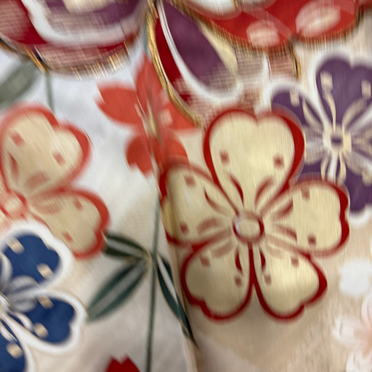 振袖 身丈165cm 裄丈68cm L 袷 蝶 枝垂れ桜 金糸 金彩 青 正絹 秀品