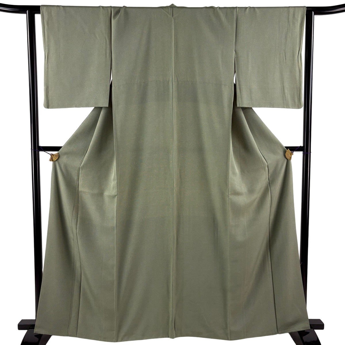 美品】 江戸小紋 身丈163cm 裄丈63cm S 袷 鮫 緑 正絹 秀品｜中古