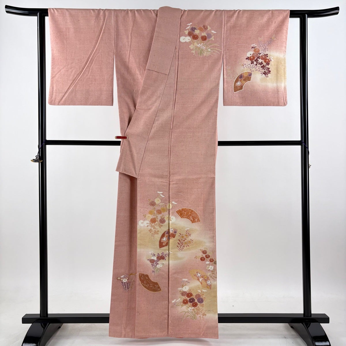 付下げ 身丈161.5cm 裄丈63.5cm S 袷 結城紬地 はたおり娘 奥順 証紙
