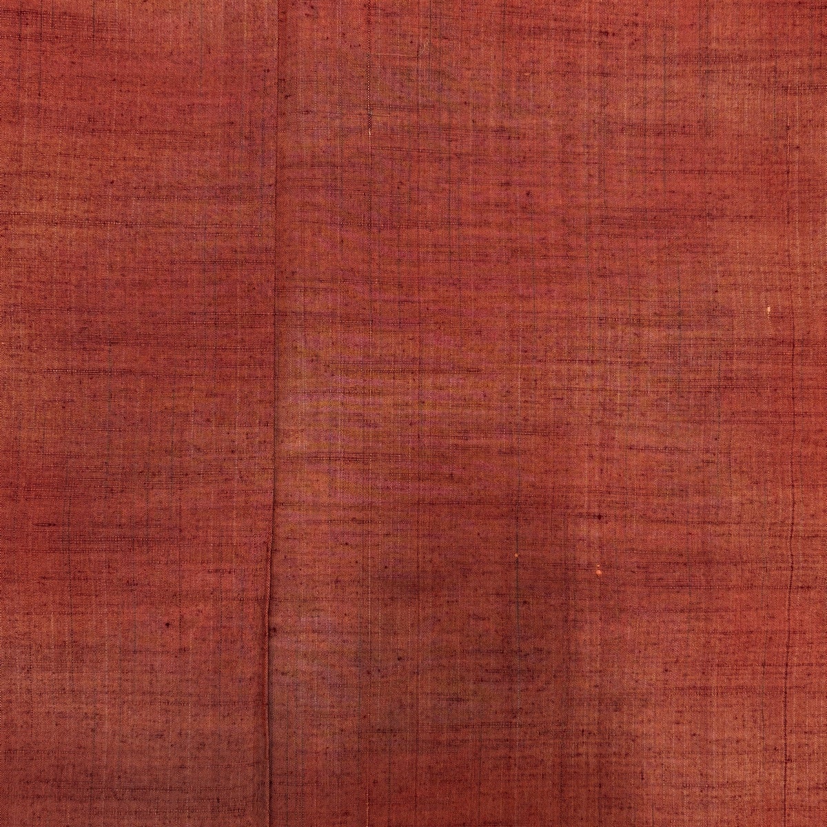 紬 身丈158.5cm 裄丈65cm M 袷 幾何学模様 茜色 正絹 優品｜中古・古着