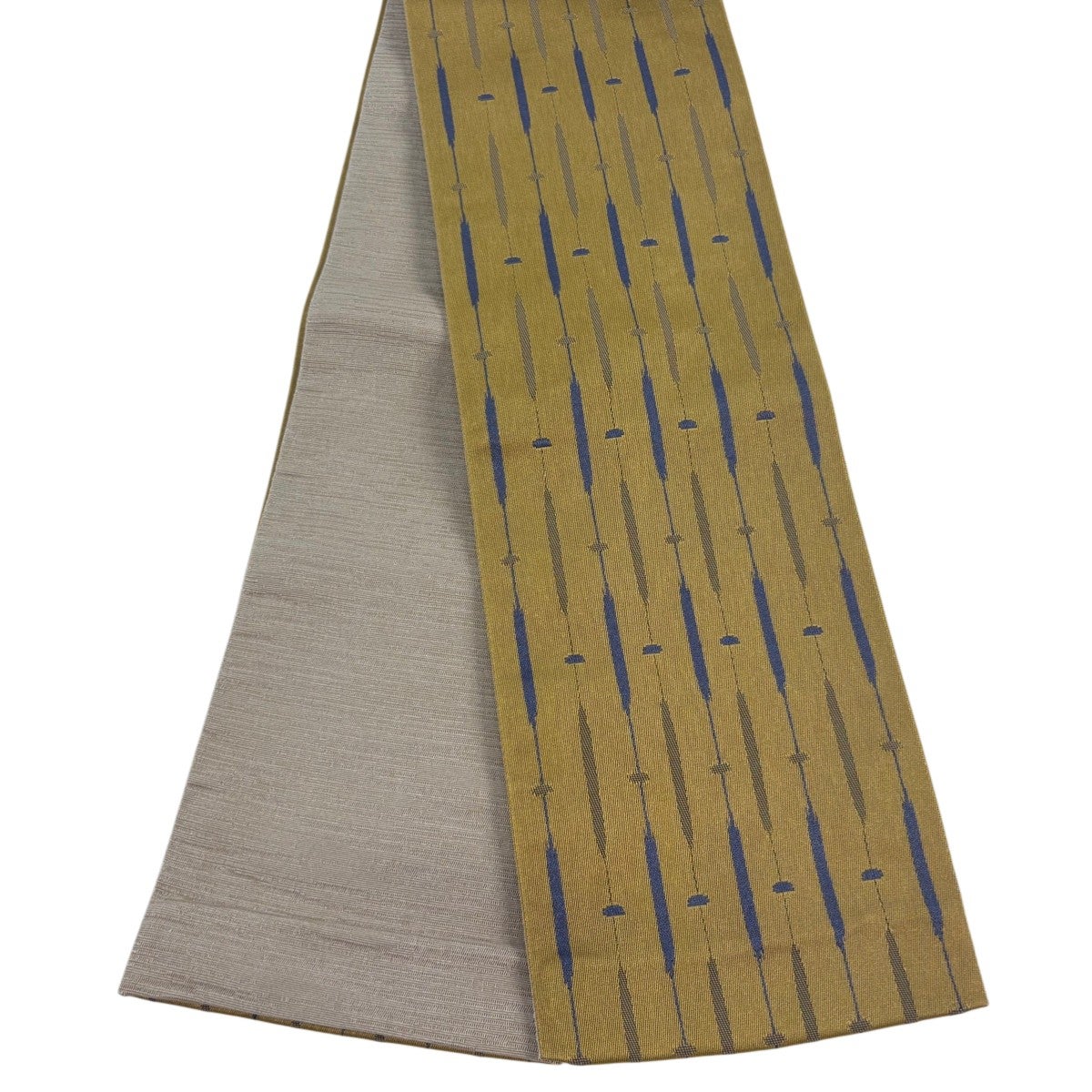 半幅帯 秀品 綿 【中古】 美品】半幅帯 秀品 幾何学模様 茶色 綿｜中古・古着・リサイクル着物