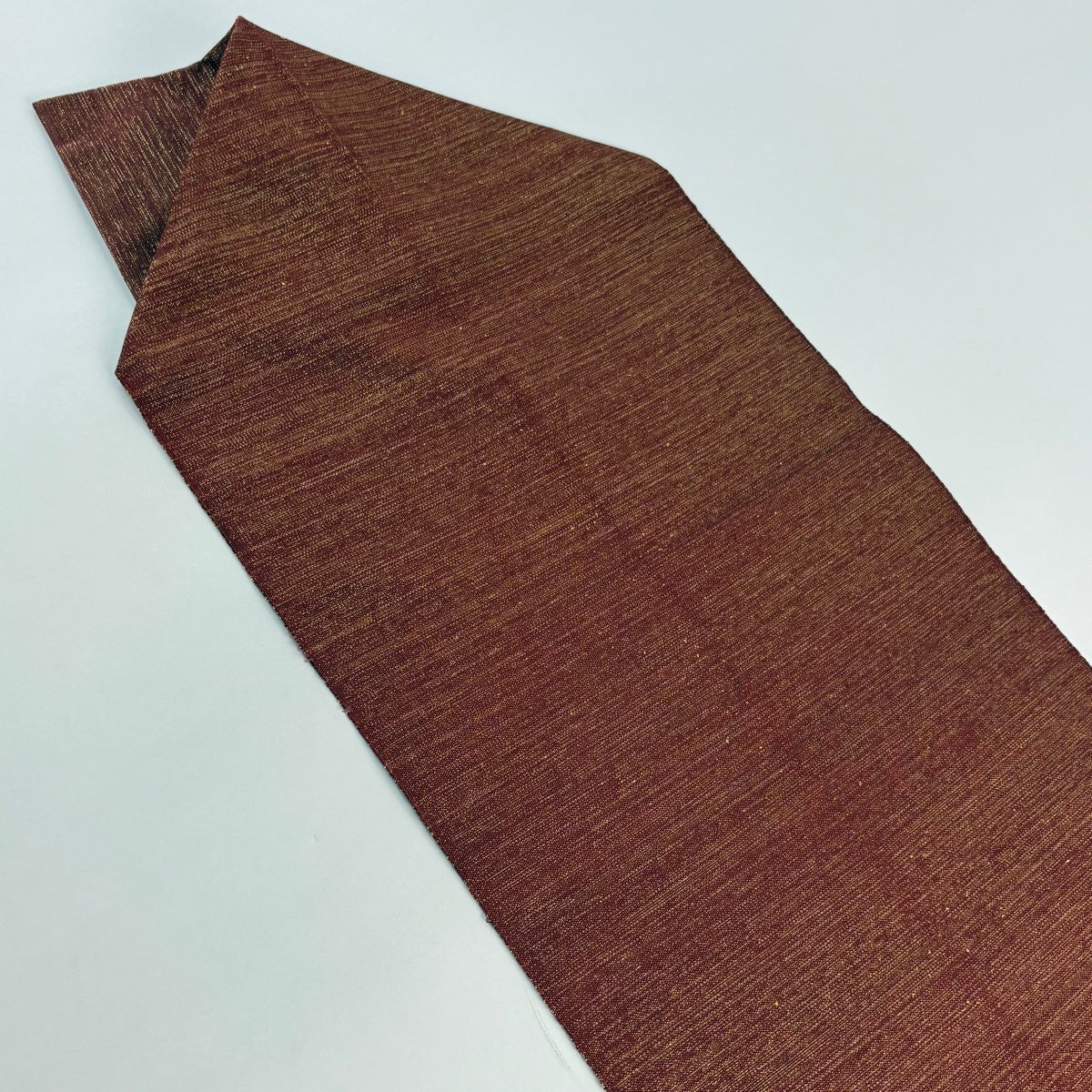 美品】 名古屋帯 優品 八寸名古屋帯 松葉仕立て 草花 金銀糸 茶色 正絹