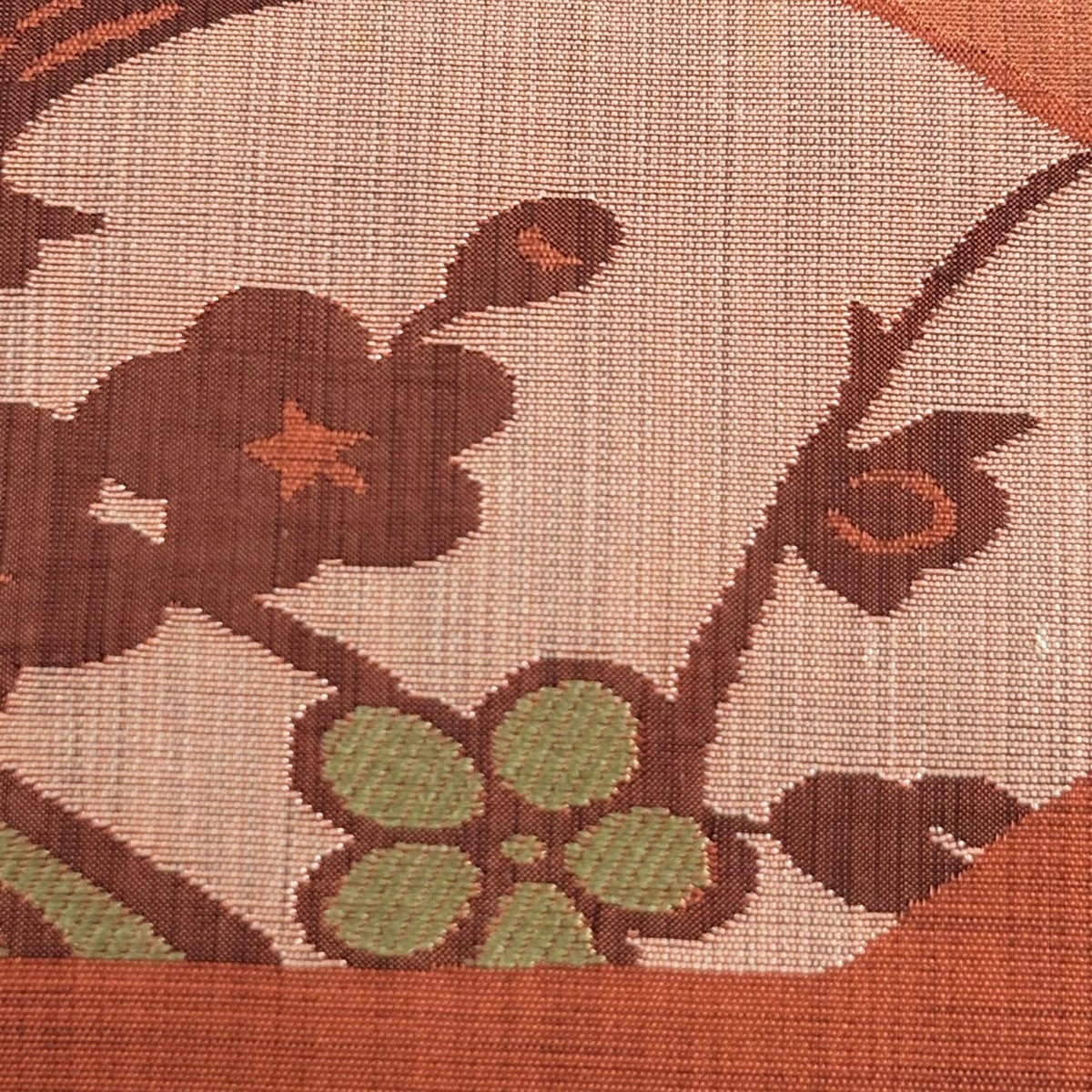 美品】 名古屋帯 優品 梅 赤茶 正絹｜中古・古着・リサイクル着物通販