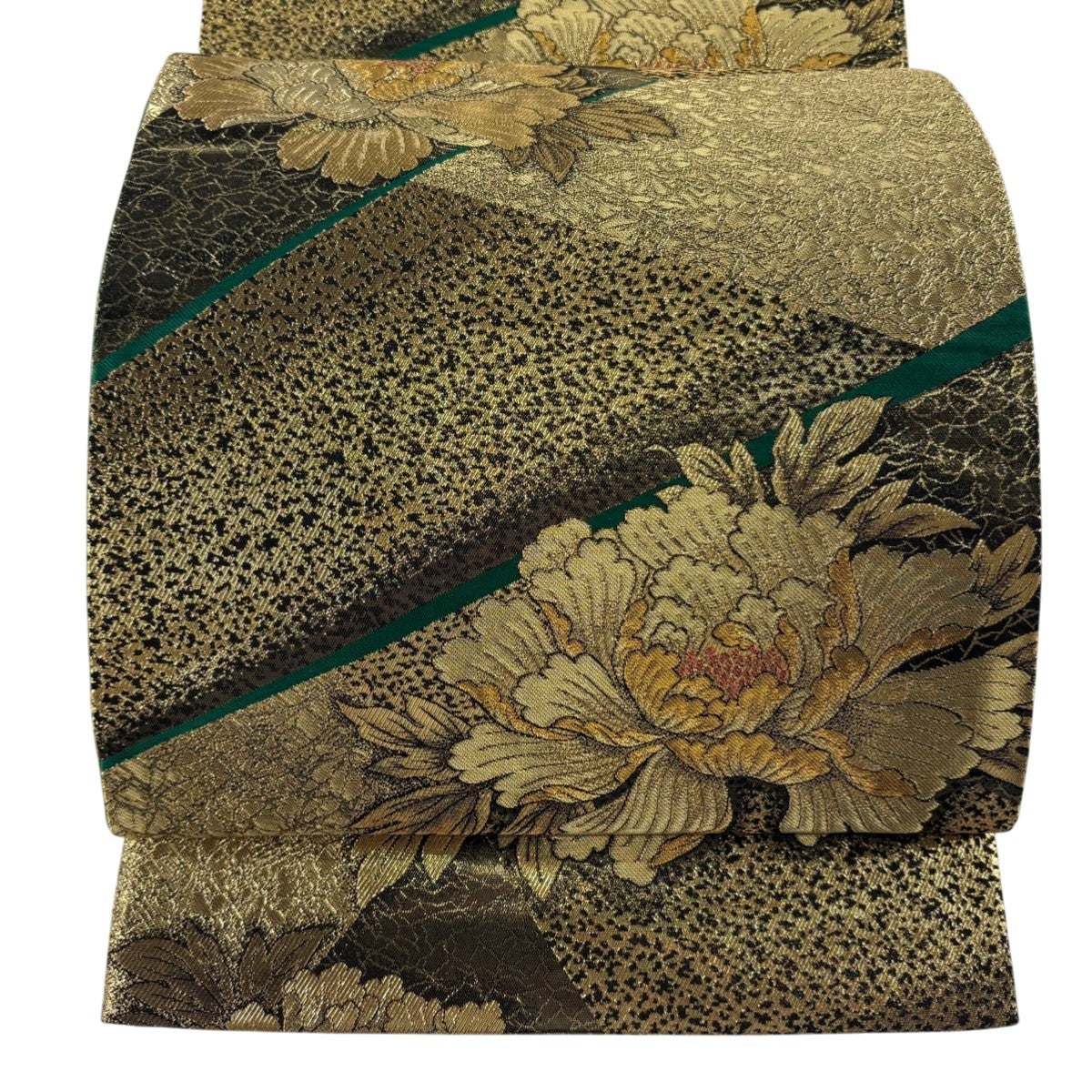 美品】 袋帯 逸品 落款あり 証紙あり 市田ひろみ 牡丹 鴛鴦 金糸 箔