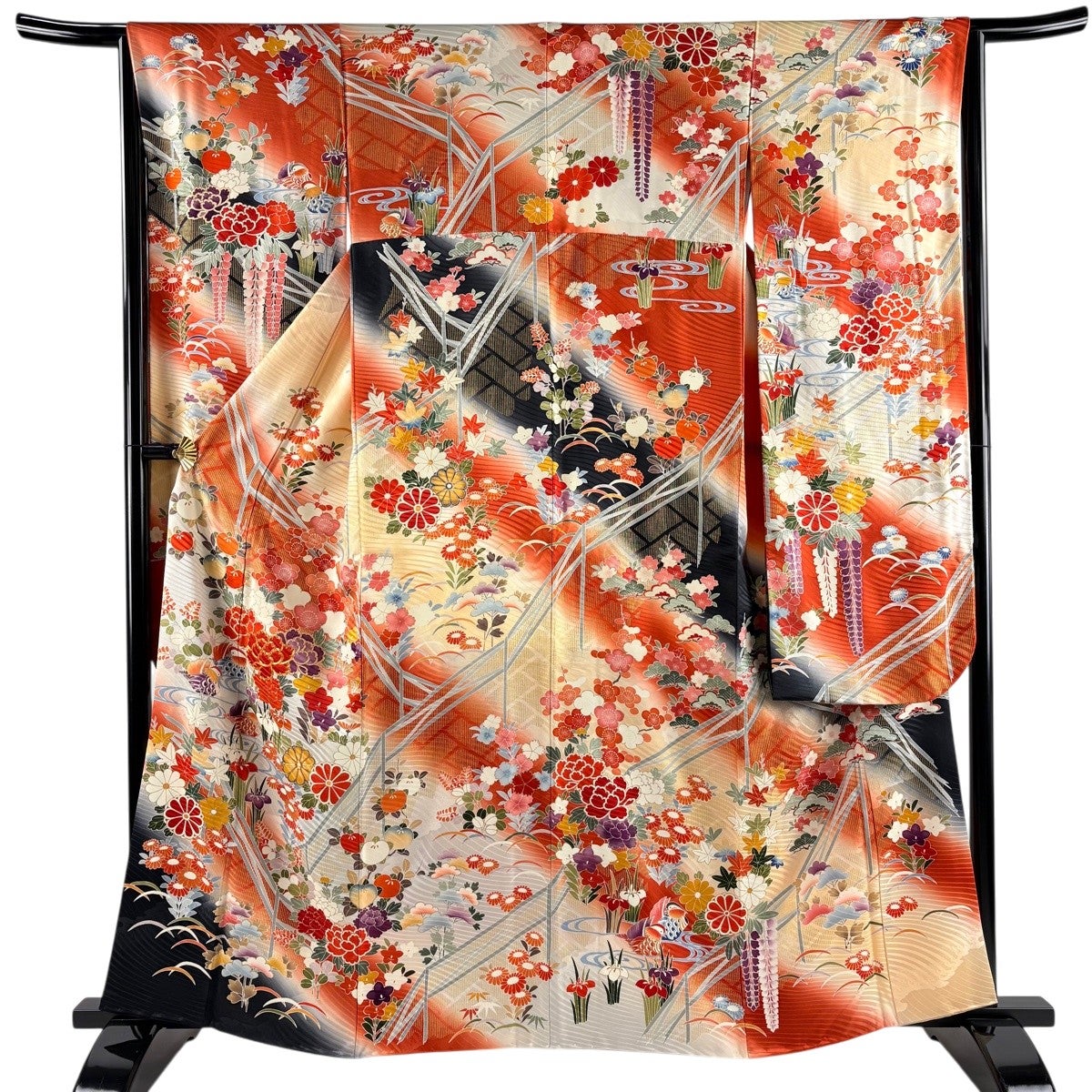 50%OFF 振袖 身丈162.5cm 裄丈64.5cm M 袷 谷崎潤一郎の世界 落款あり