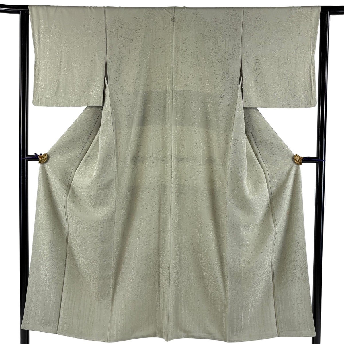 美品】 色無地 身丈161.5cm 裄丈67cm M 袷 花井幸子 落款あり からし色