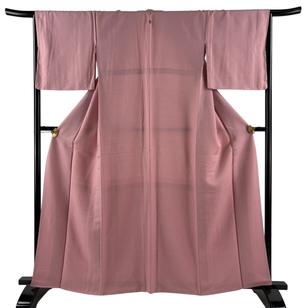 美品】 色無地 身丈157cm 裄丈63cm S 袷 地紋 ピンク 正絹 優品｜中古
