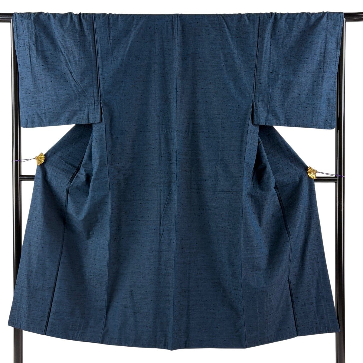 美品】 男着物 身丈145.5cm 裄丈68cm M 袷 結城紬 奥順 アンサンブル