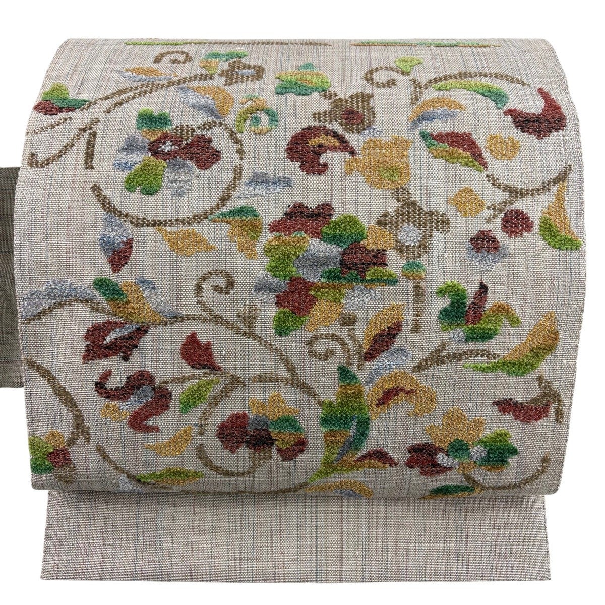 開き名古屋帯 秀品 花唐草 縮緬 ピンク 正絹｜中古・古着・リサイクル