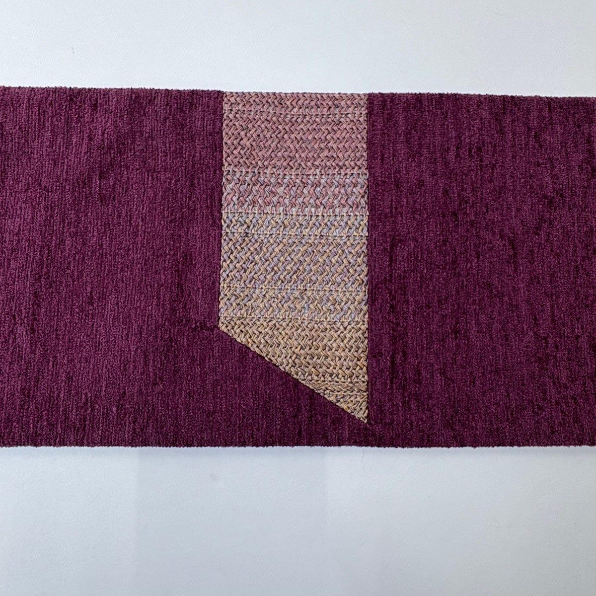 30%OFF 【美品】 名古屋帯 秀品 やまと 幾何学模様 紫 正絹 K30｜中古