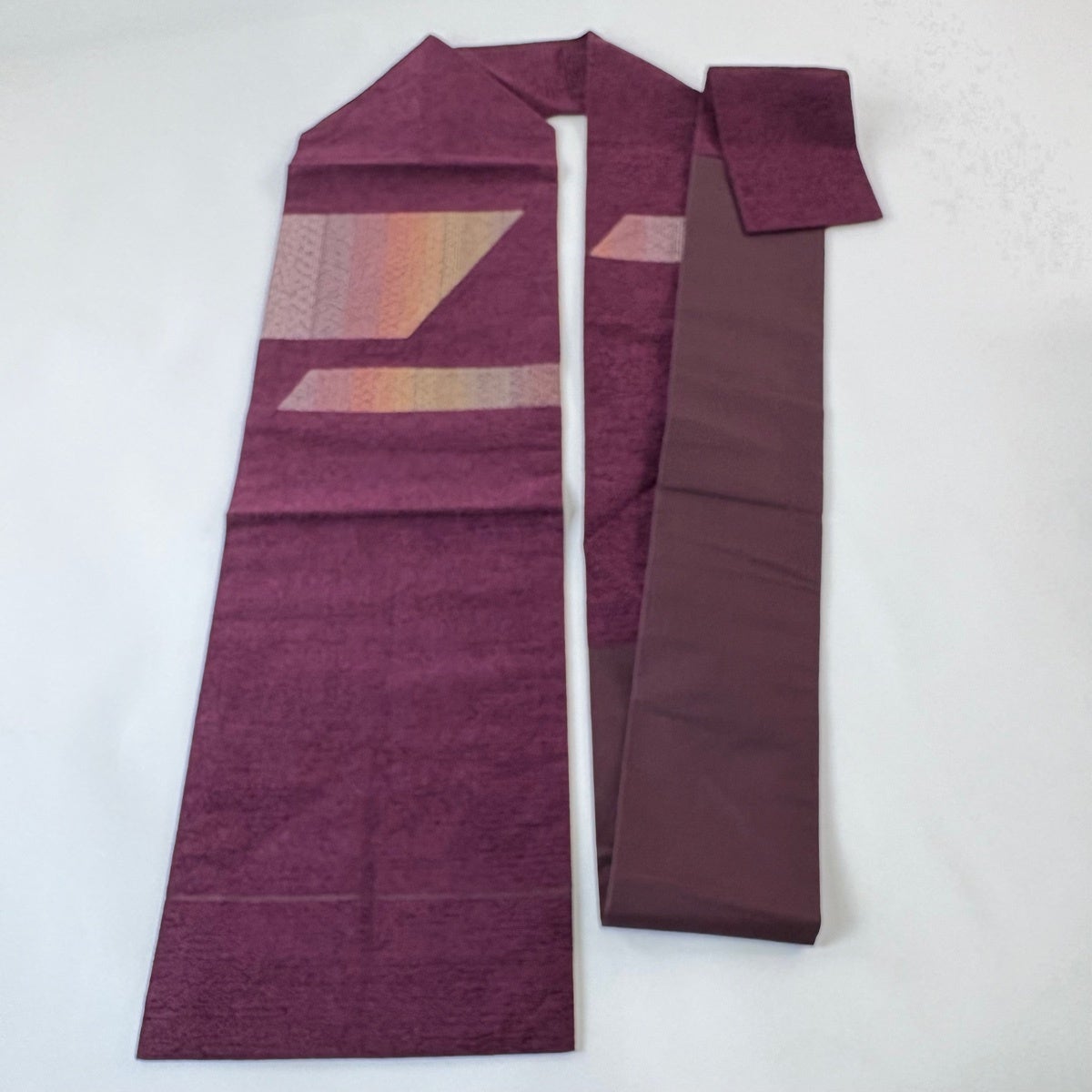 30%OFF 【美品】 名古屋帯 秀品 やまと 幾何学模様 紫 正絹 K30｜中古