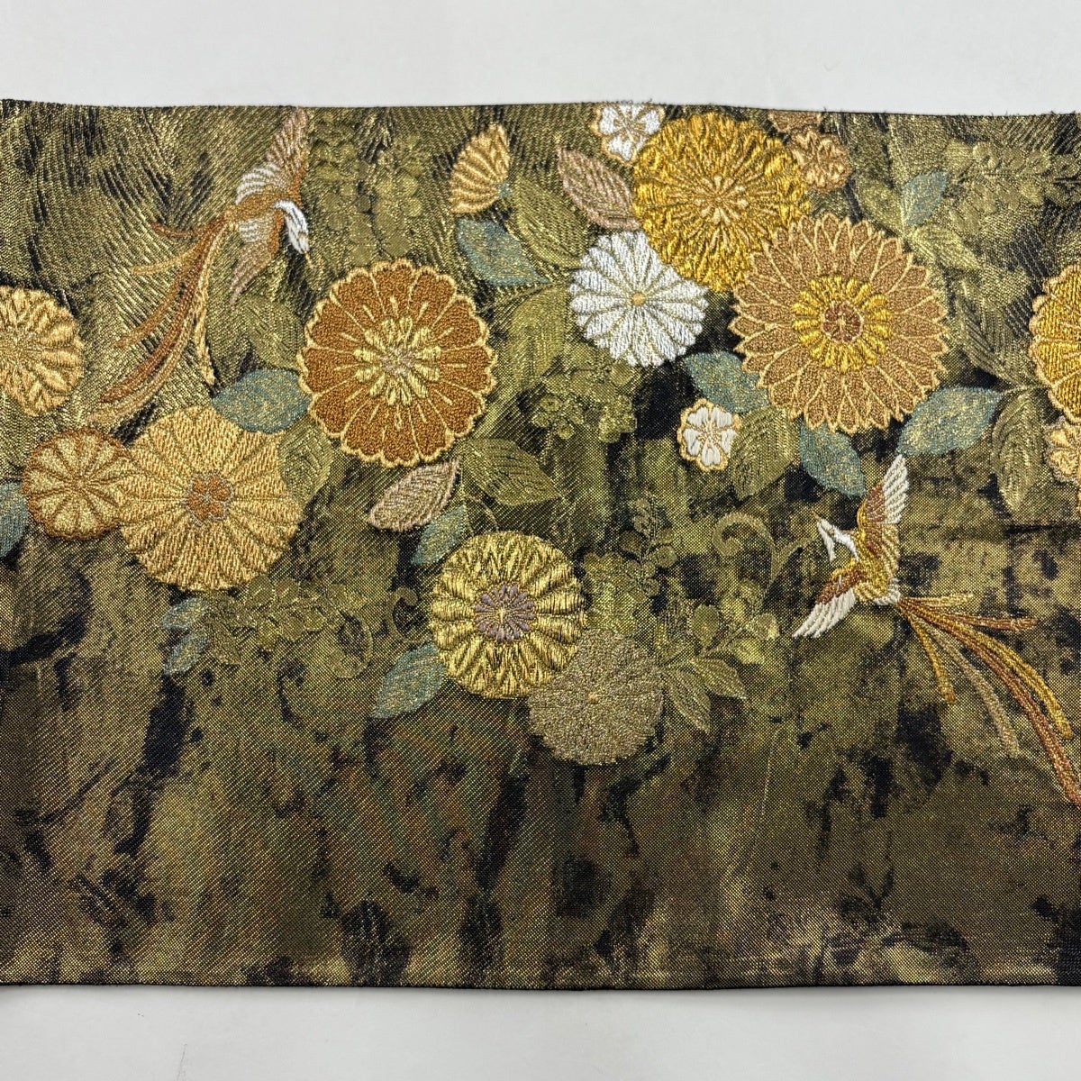 袋帯 秀品 草花 鳳凰 金糸 箔 金色 六通 正絹｜中古・古着・リサイクル