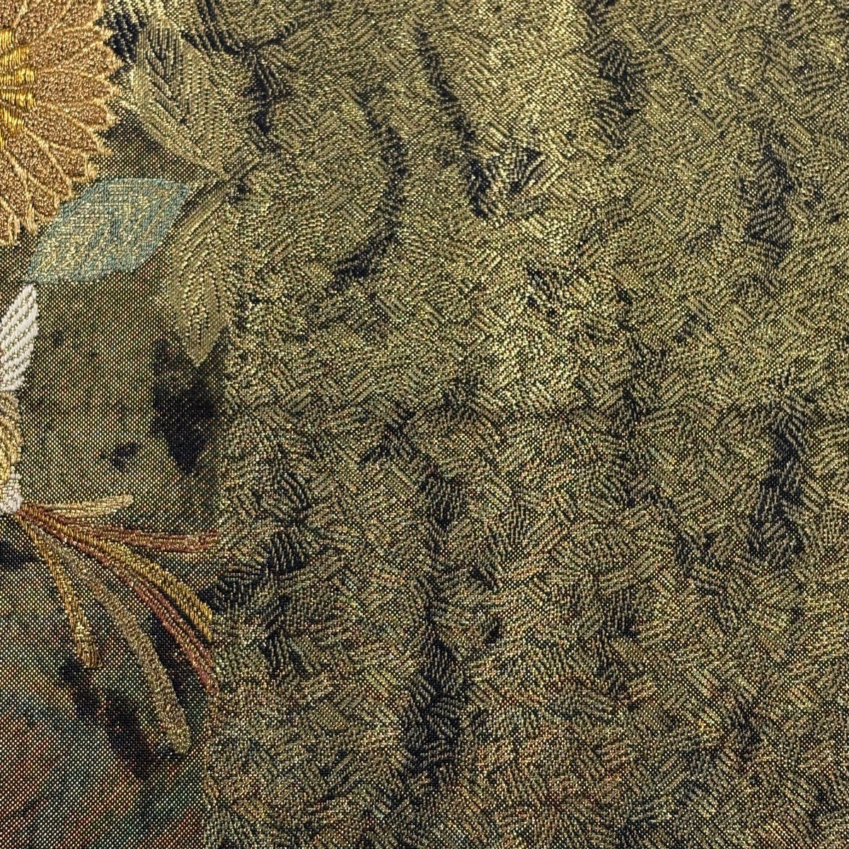 袋帯 秀品 草花 鳳凰 金糸 箔 金色 六通 正絹｜中古・古着・リサイクル