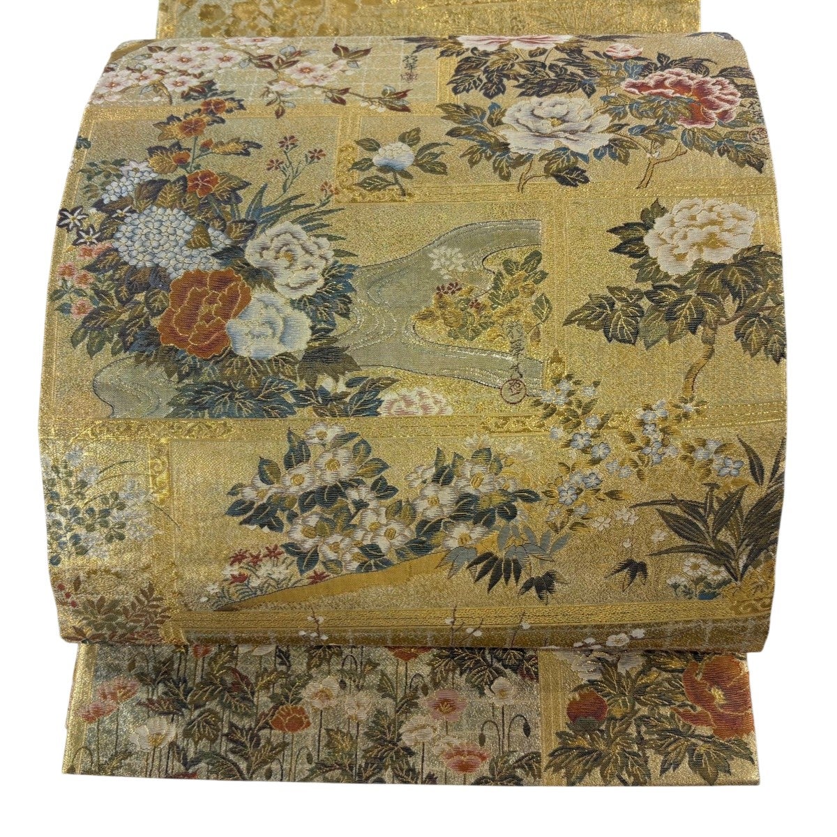 丸帯 美品 名品 正絹 【中古】 美品】 丸帯 名品 お太鼓柄 正絹 【中古】の通販 by バイセル ラクマ店