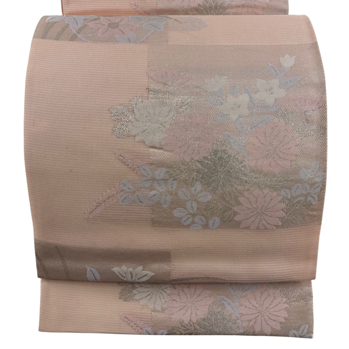 袋帯 秀品 夏帯 絽 秋草 流水 金銀糸 灰紫 六通 正絹｜中古・古着