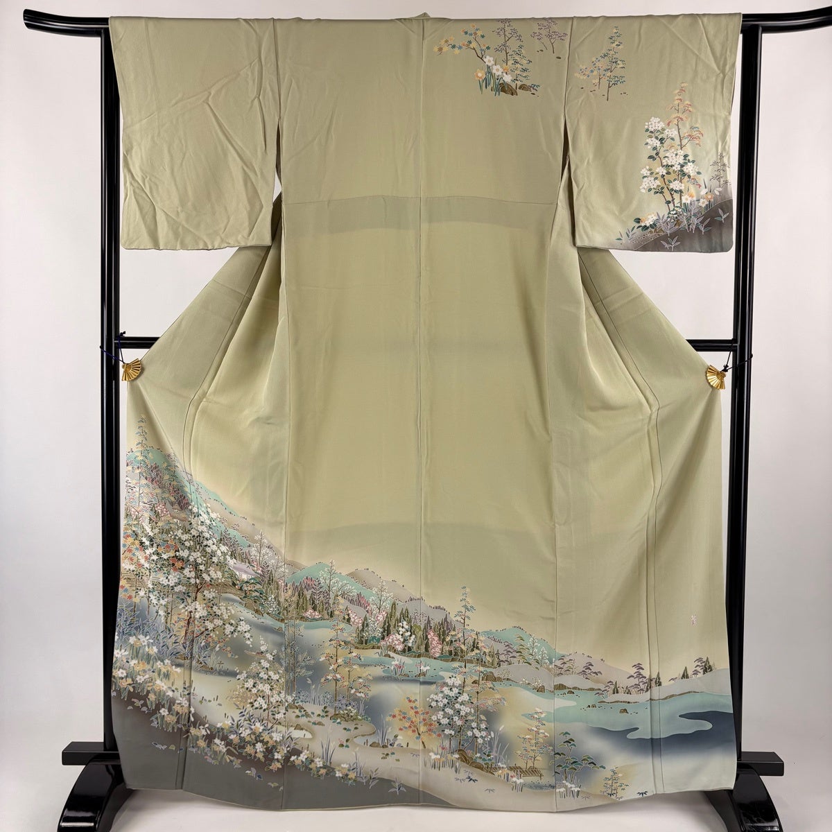訪問着 身丈165cm 裄丈68cm 正絹 名品 中古 訪問着 美品 名品 身丈