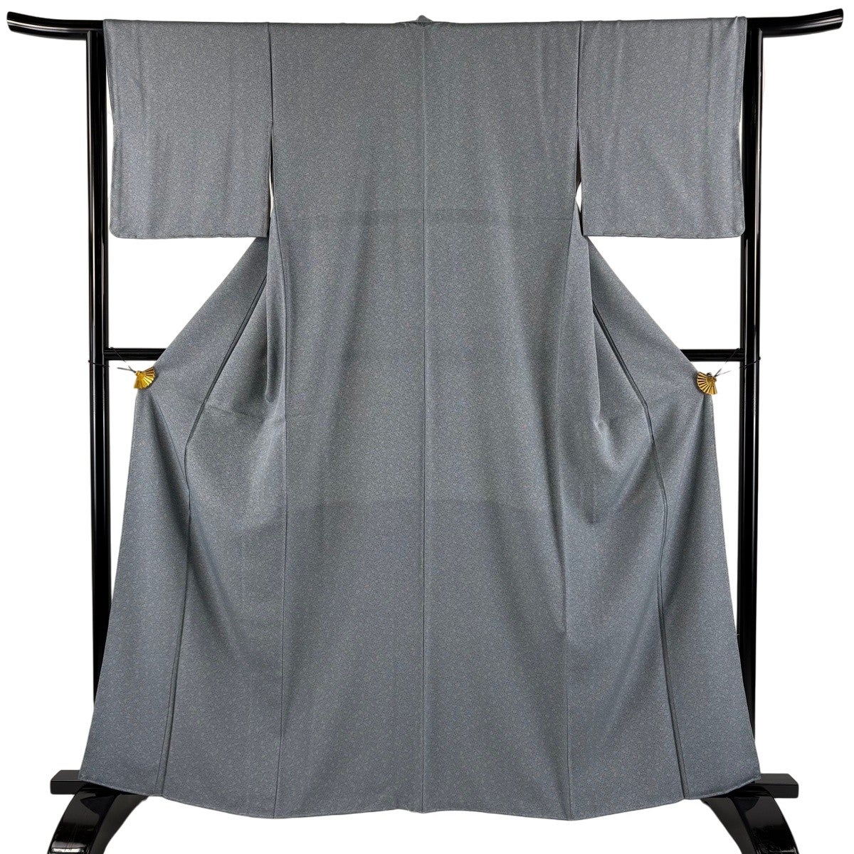 美品】 江戸小紋 身丈161cm 裄丈64cm M 袷 落款あり 葉 実 青灰色 正絹 美品】 江戸小紋 身丈161cm 裄丈64cm M 袷 落款あり 葉 実 青灰色 正絹