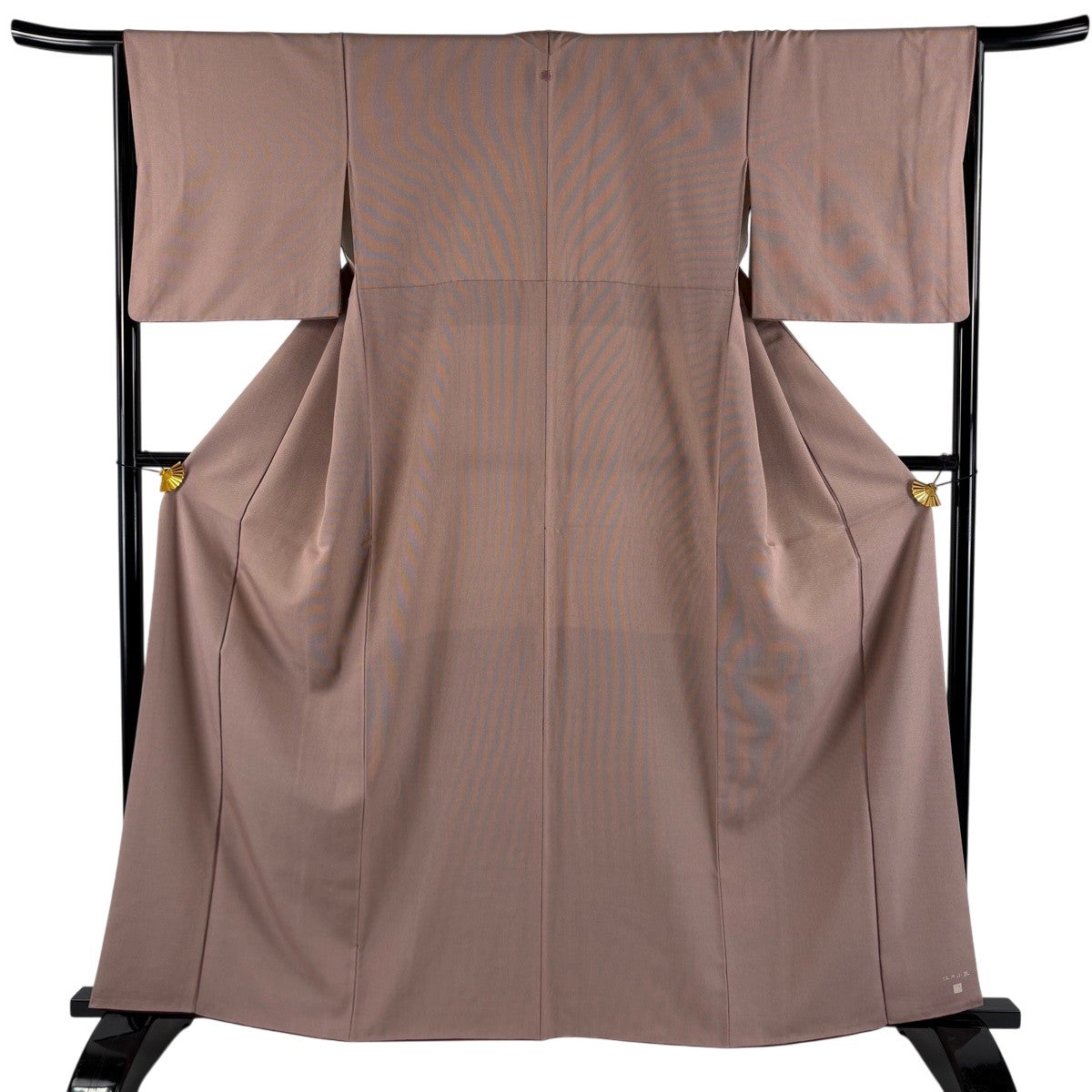 売約済み　　新品 夏物 正絹 両面江戸小紋 万筋 モノトーン 美品】 江戸小紋 身丈161.5cm 裄丈65cm M 袷 落款あり 万筋 薄小豆