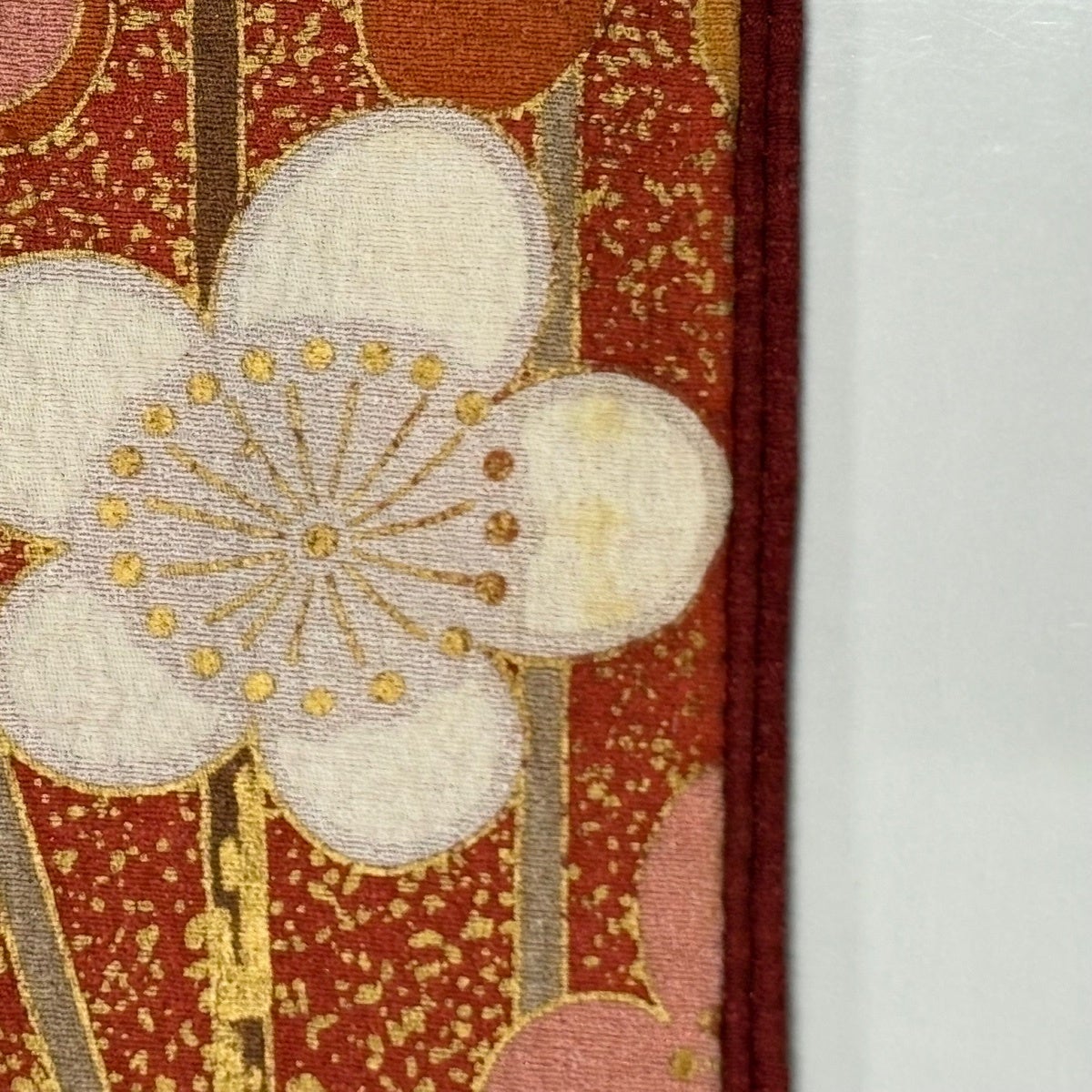 振袖 身丈166cm 裄丈66.5cm M 袷 枝梅 蝶 金糸 金彩 朱色 正絹 秀品