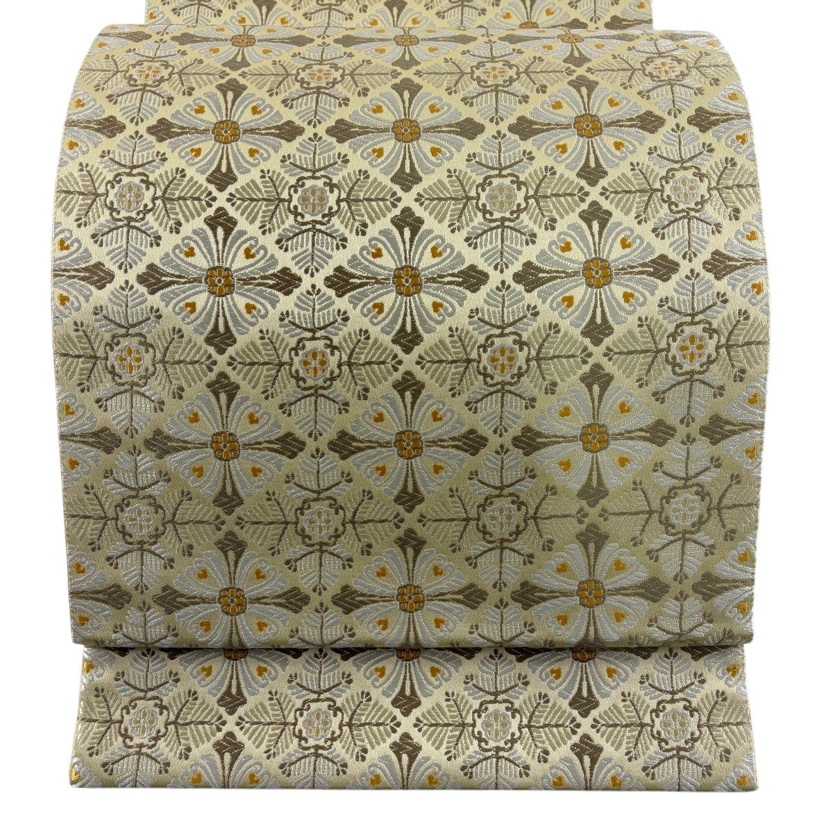 美品】 袋帯 名品 華文 クリーム 六通 正絹｜中古・古着・リサイクル