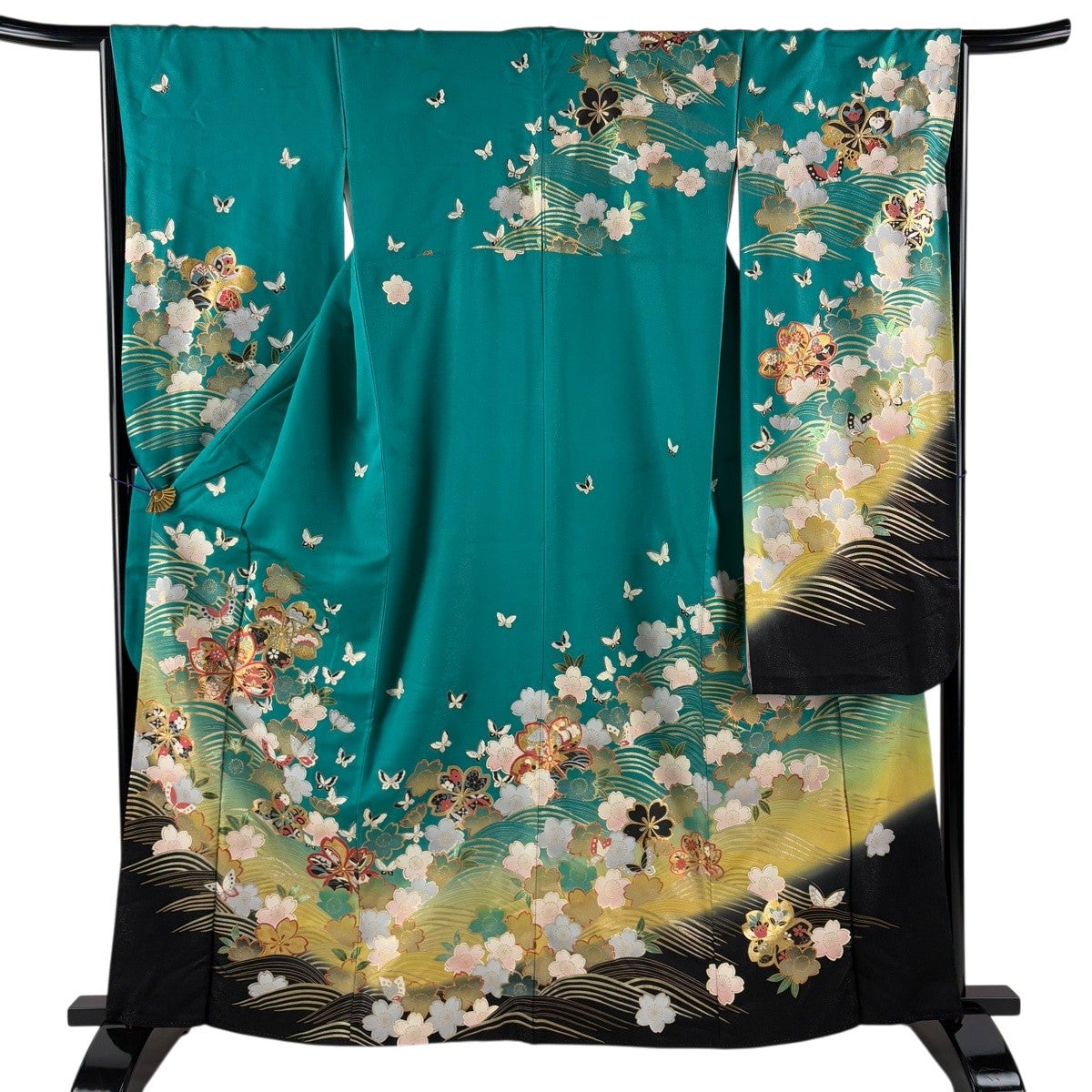 美品】 振袖 身丈168cm 裄丈67cm M 袷 谷崎潤一郎の世界 落款あり 蝶